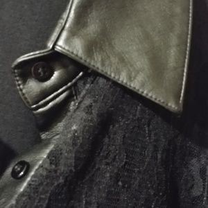 🐚 Denim 24/7 Black Lace-front Faux Leather Trim